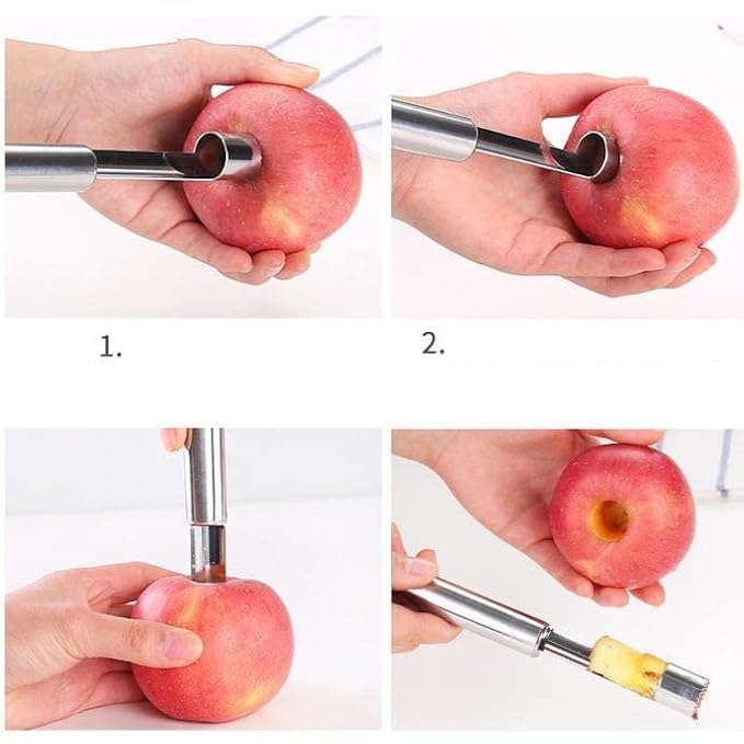 Stainless Steel Set Multifunctional Fruit & Vegetable Peelers with Apple Corer Straight Julienne Peeler Veggie Cutter Slicer for Kitchen (3pcs Set)