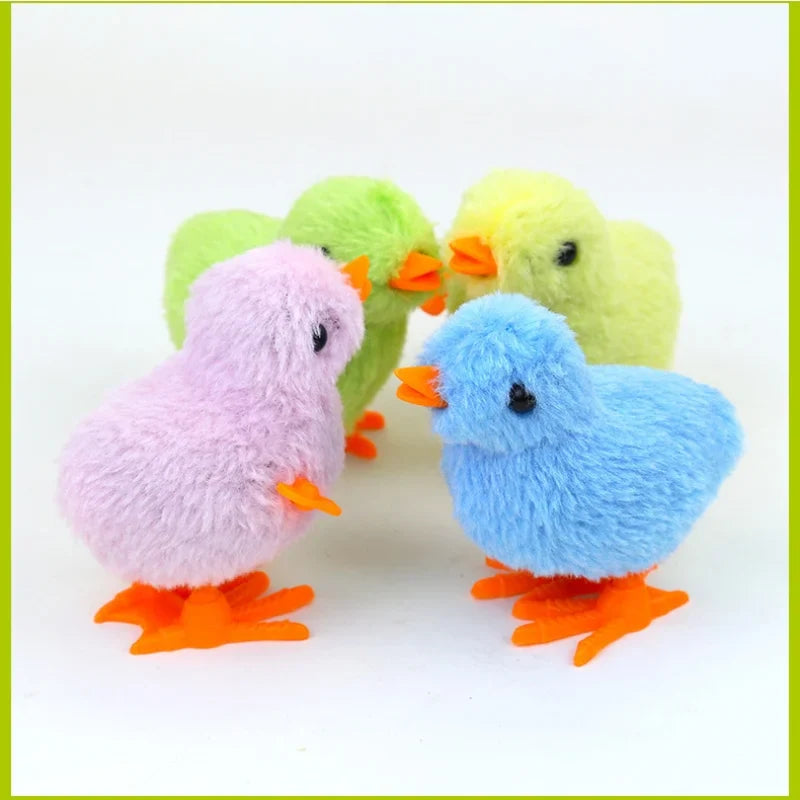 Wind Up Toys Kids Toy Wind-Up Jumping Chicken Plush Chicks Toys Party Favors Toy For Kids
