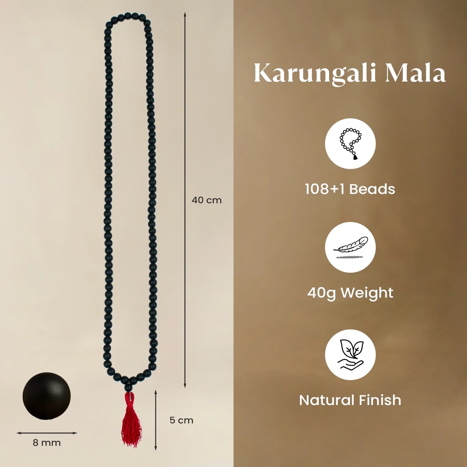 Karungali Malai with 108